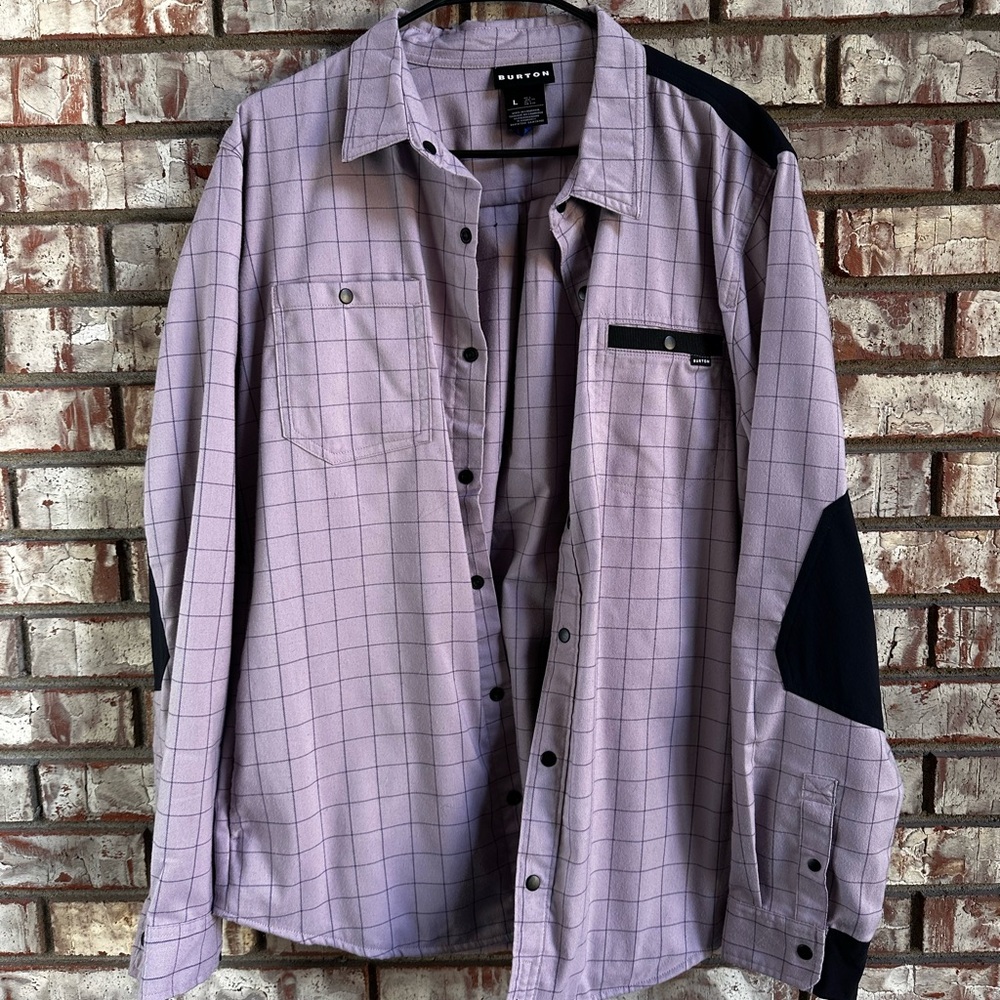 Burton Tech Lavender Plaid Flannel Shirt